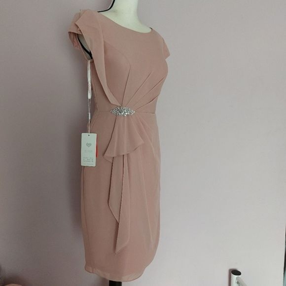* JJs House Dusty Rose Bridesmaid Party Dress Size 8 NWT - Picture 6 of 12